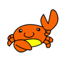 Dibujo Acuarel el cangrejo pintado por clarita