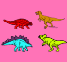 Dibujo Dinosaurios de tierra pintado por alicia