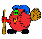Dibujo Bola de béisbol pintado por michael
