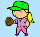Dibujo Jugadora de béisbol pintado por kiara