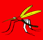 Dibujo Mosquito pintado por flor