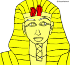 Dibujo Tutankamon pintado por valenalva