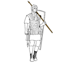 Dibujo Soldado romano pintado por aaa