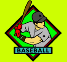 Dibujo Logo de béisbol pintado por guji
