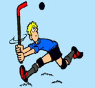 Dibujo Jugador de hockey sobre hierba pintado por Pra