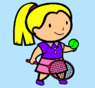 Dibujo Chica tenista pintado por kiara