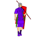 Dibujo Soldado romano pintado por adrian