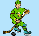 Dibujo Jugador de hockey sobre hielo pintado por tj