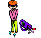 Dibujo Jugador de golf II pintado por lara