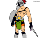 Dibujo Gladiador pintado por orlando
