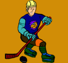 Dibujo Jugador de hockey sobre hielo pintado por elequipodelasaguilas