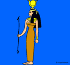 Dibujo Hathor pintado por valeri