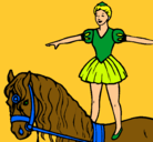 Dibujo Trapecista encima de caballo pintado por EVAAYALA