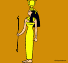 Dibujo Hathor pintado por nerea