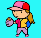 Dibujo Jugadora de béisbol pintado por ANDREA