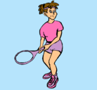 Dibujo Chica tenista pintado por jasmin