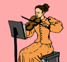 Dibujo Dama violinista pintado por shirley