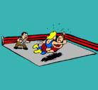 Dibujo Lucha en el ring pintado por betel