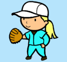 Dibujo Jugadora de béisbol pintado por RENATATUITI