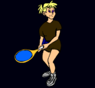 Dibujo Chica tenista pintado por amira