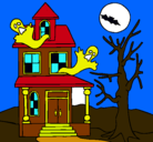 Dibujo Casa fantansma pintado por raúl