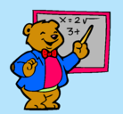 Dibujo Profesor oso pintado por andrea