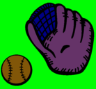 Dibujo Guante y bola de béisbol pintado por david