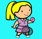 Dibujo Chica tenista pintado por sandra