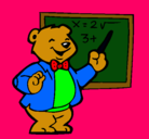 Dibujo Profesor oso pintado por lauri