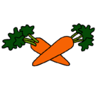 Dibujo zanahorias pintado por eliza