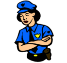 Dibujo Mujer policía pintado por stey