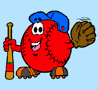 Dibujo Bola de béisbol pintado por SAIOA