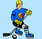 Dibujo Jugador de hockey sobre hielo pintado por juliaeg