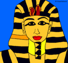 Dibujo Tutankamon pintado por angelo