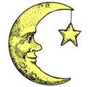 Dibujo Luna y estrella pintado por karencita