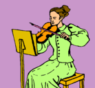 Dibujo Dama violinista pintado por gianella