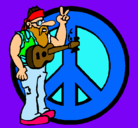 Dibujo Músico hippy pintado por clarinet98