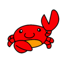 Dibujo Acuarel el cangrejo pintado por luis