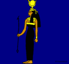 Dibujo Hathor pintado por CELIOQUI