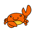 Dibujo Acuarel el cangrejo pintado por ariana