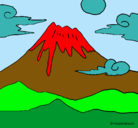 Dibujo Monte Fuji pintado por Pricsila