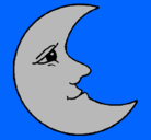 Dibujo Luna pintado por MELISA