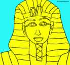 Dibujo Tutankamon pintado por paola