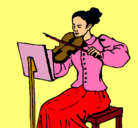 Dibujo Dama violinista pintado por isabel