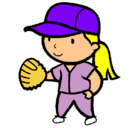 Dibujo Jugadora de béisbol pintado por gabriel