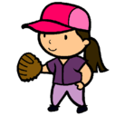 Dibujo Jugadora de béisbol pintado por lorenia