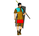 Dibujo Soldado romano pintado por Fernando