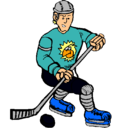 Dibujo Jugador de hockey sobre hielo pintado por jonathan