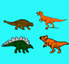 Dibujo Dinosaurios de tierra pintado por multidino