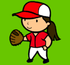 Dibujo Jugadora de béisbol pintado por Brendita
